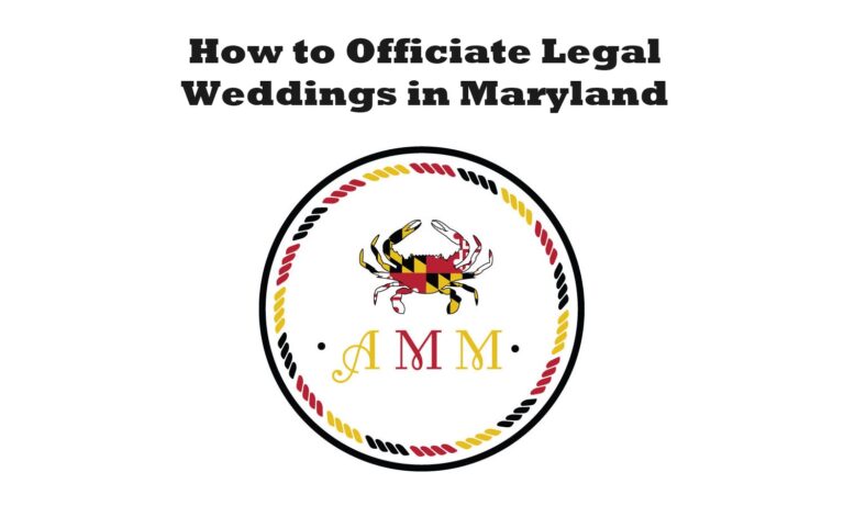 How to Officiate Legal Weddings in Maryland