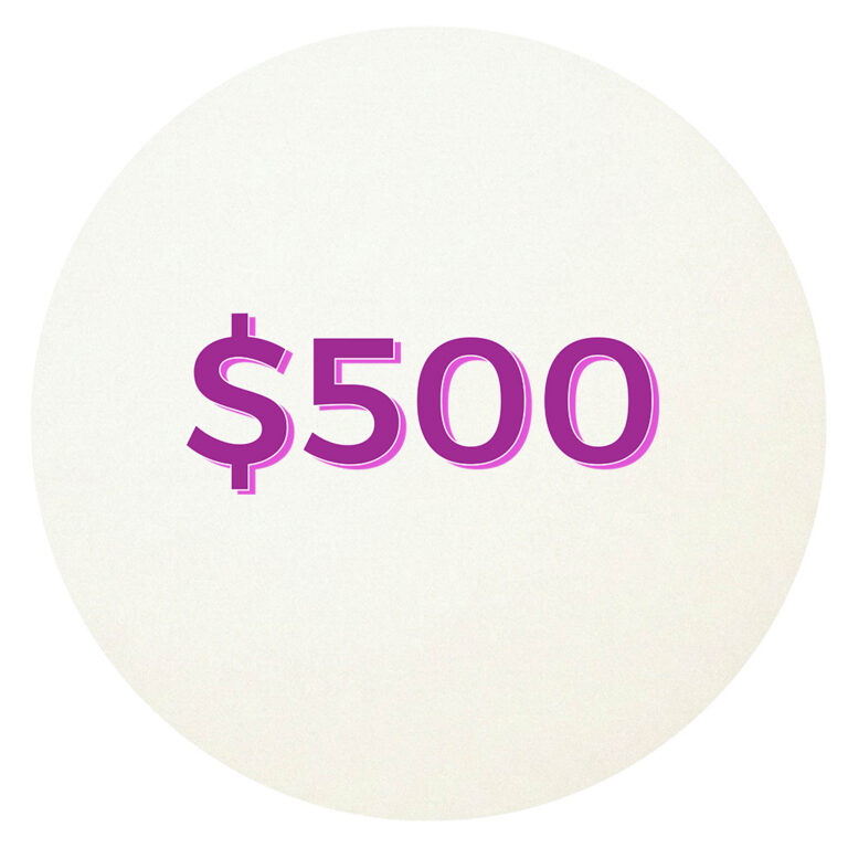 #2 Spot is $500 for 1 Year