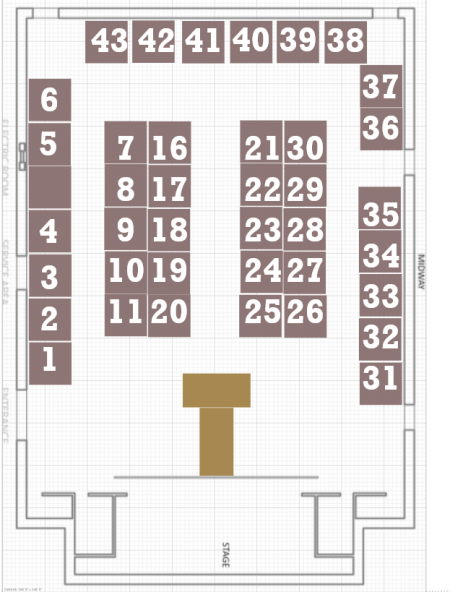 Wicomico Civic Center Wedding Expo Floor Plan